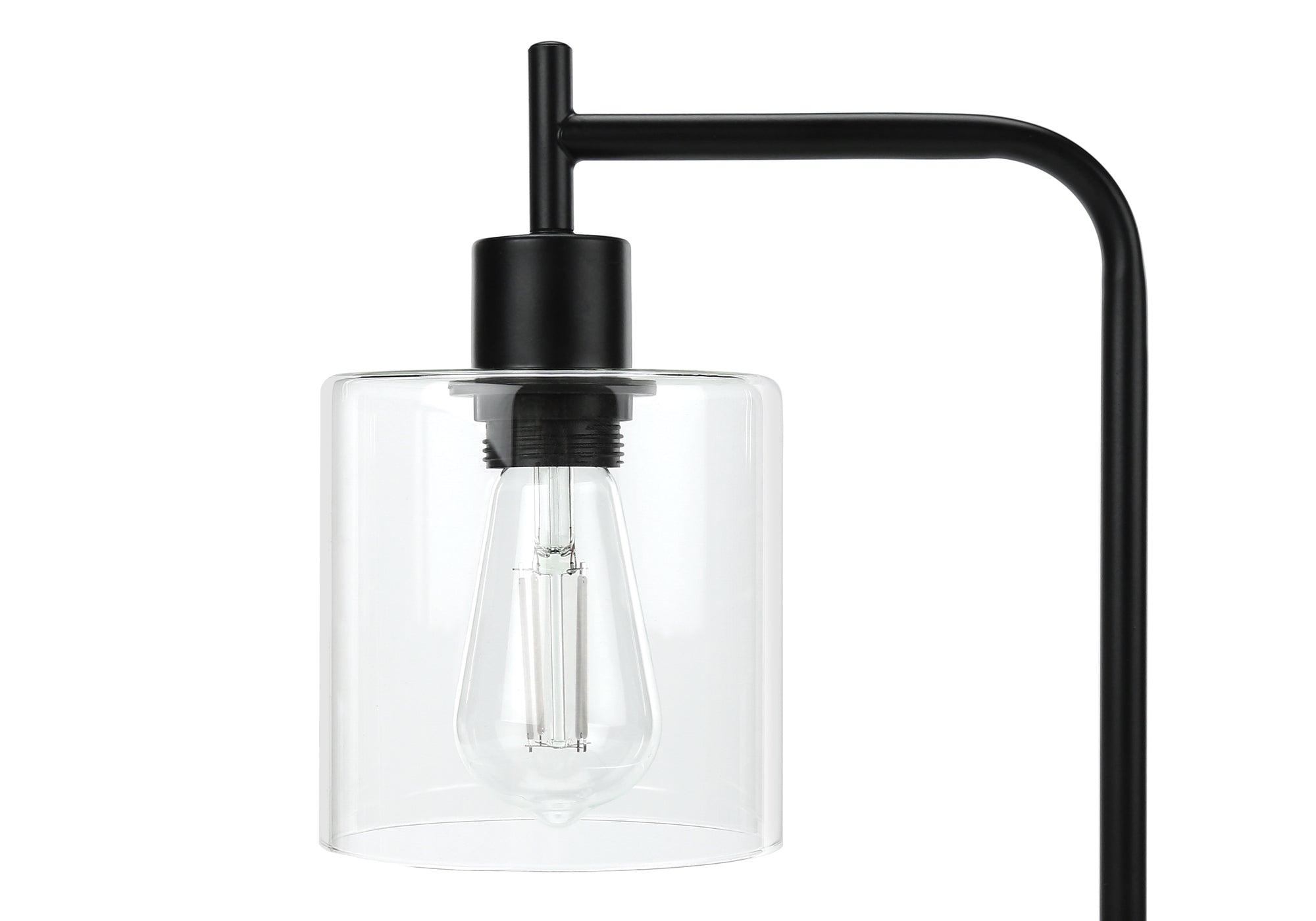 LUXARIS GLASS™ – MODERN BLACK TABLE LAMP WITH USB – I 9637