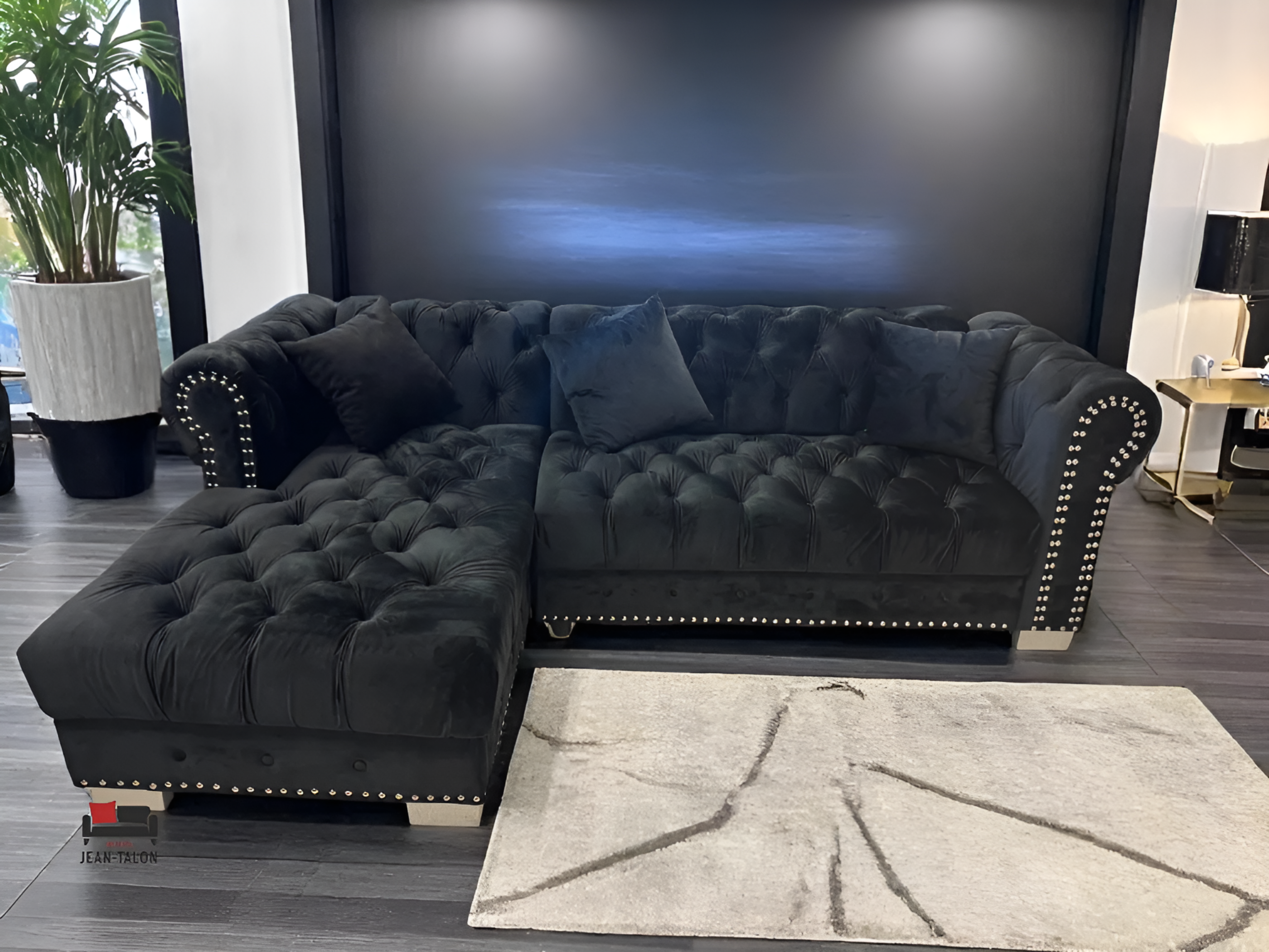 Ensemble de canapés sectionnels en velours MajestiLuxe™ – 6247