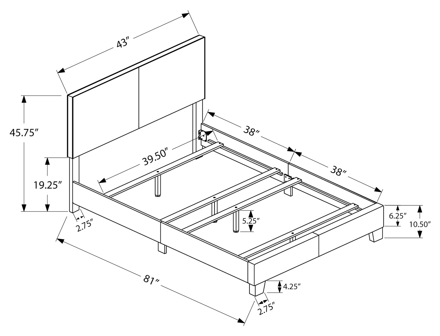 ASTON™ – UPHOLSTERED SINGLE BED – I-5910T