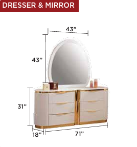 LAURA 1401™ – 5-PIECE BEDROOM SET