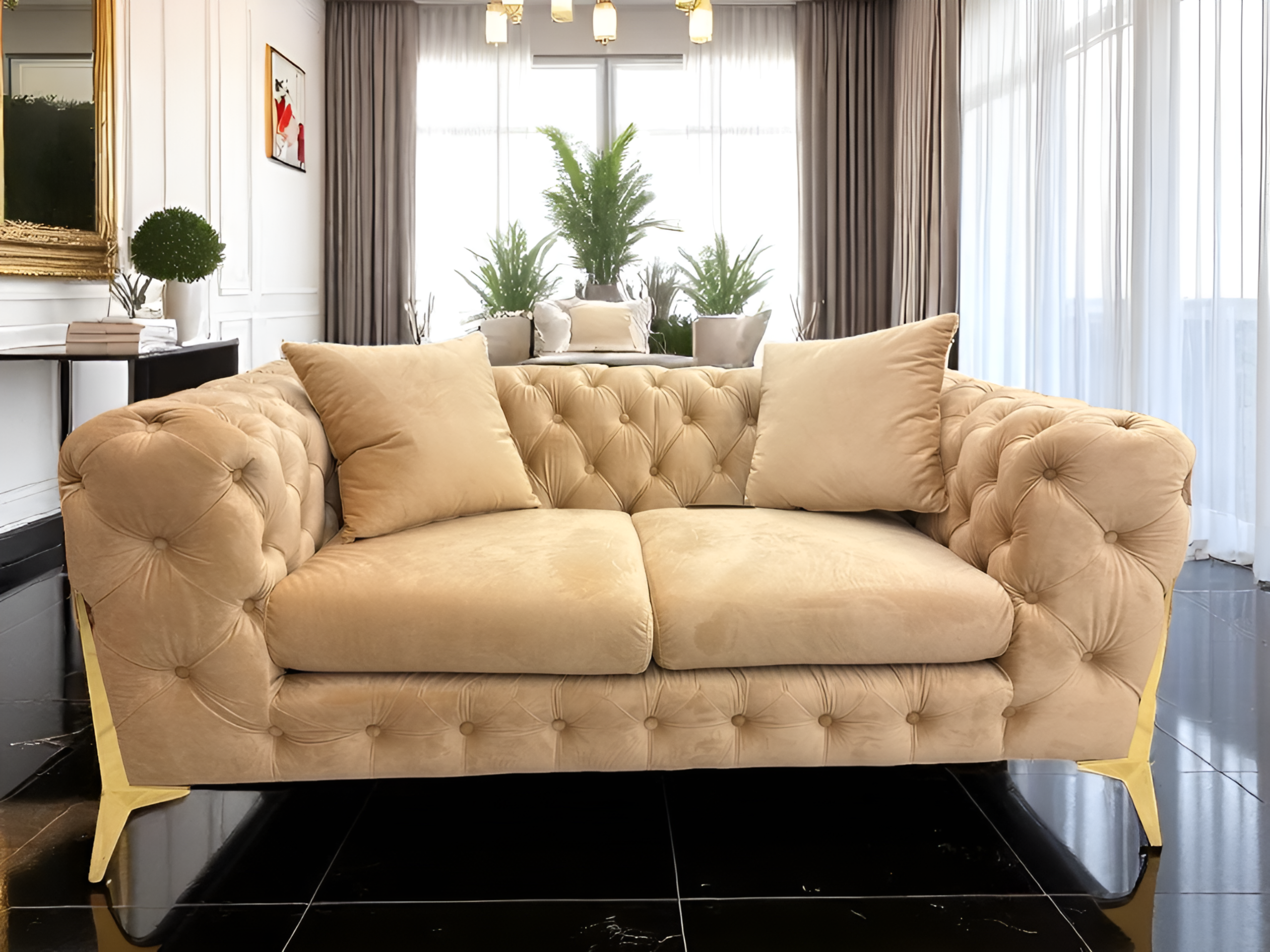 RolaCurve™ 3‑Piece Tufted Velvet Sofa Collection – 6090