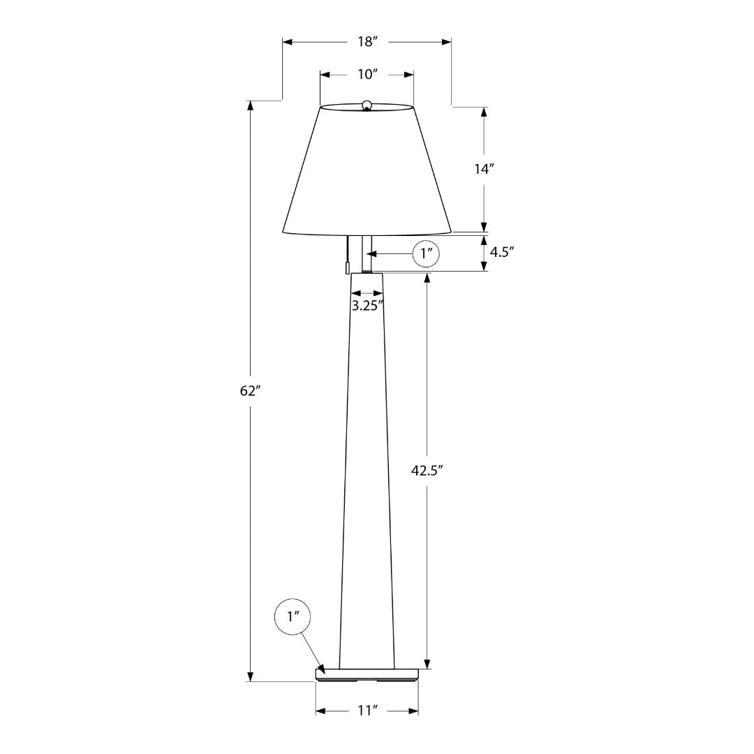 NOIRÉA™ – MODERN BLACK METAL FLOOR LAMP – I 9683