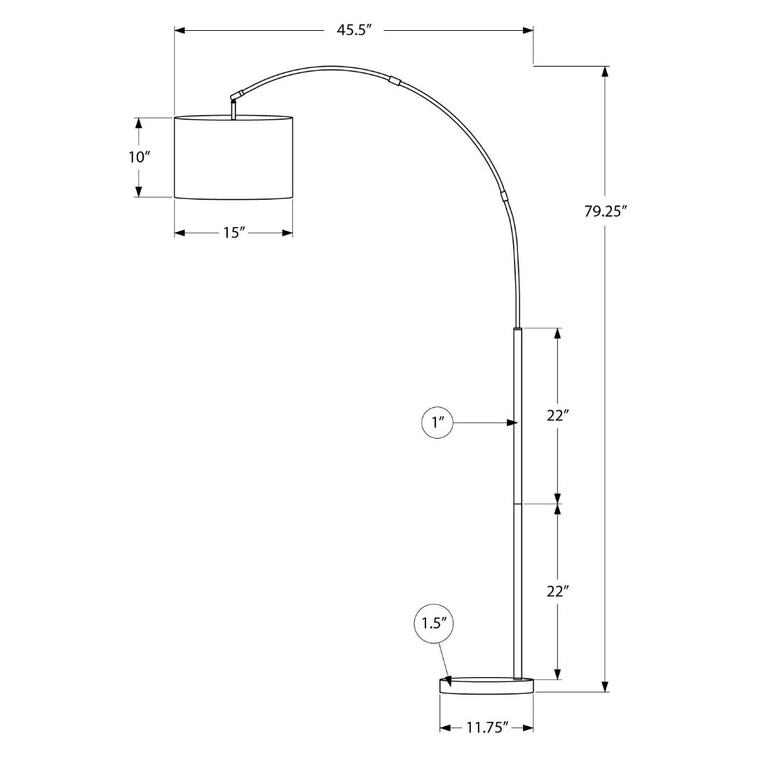 NOIRVA ARC™ – EXTRA-TALL MODERN ARC FLOOR LAMP – I 9641