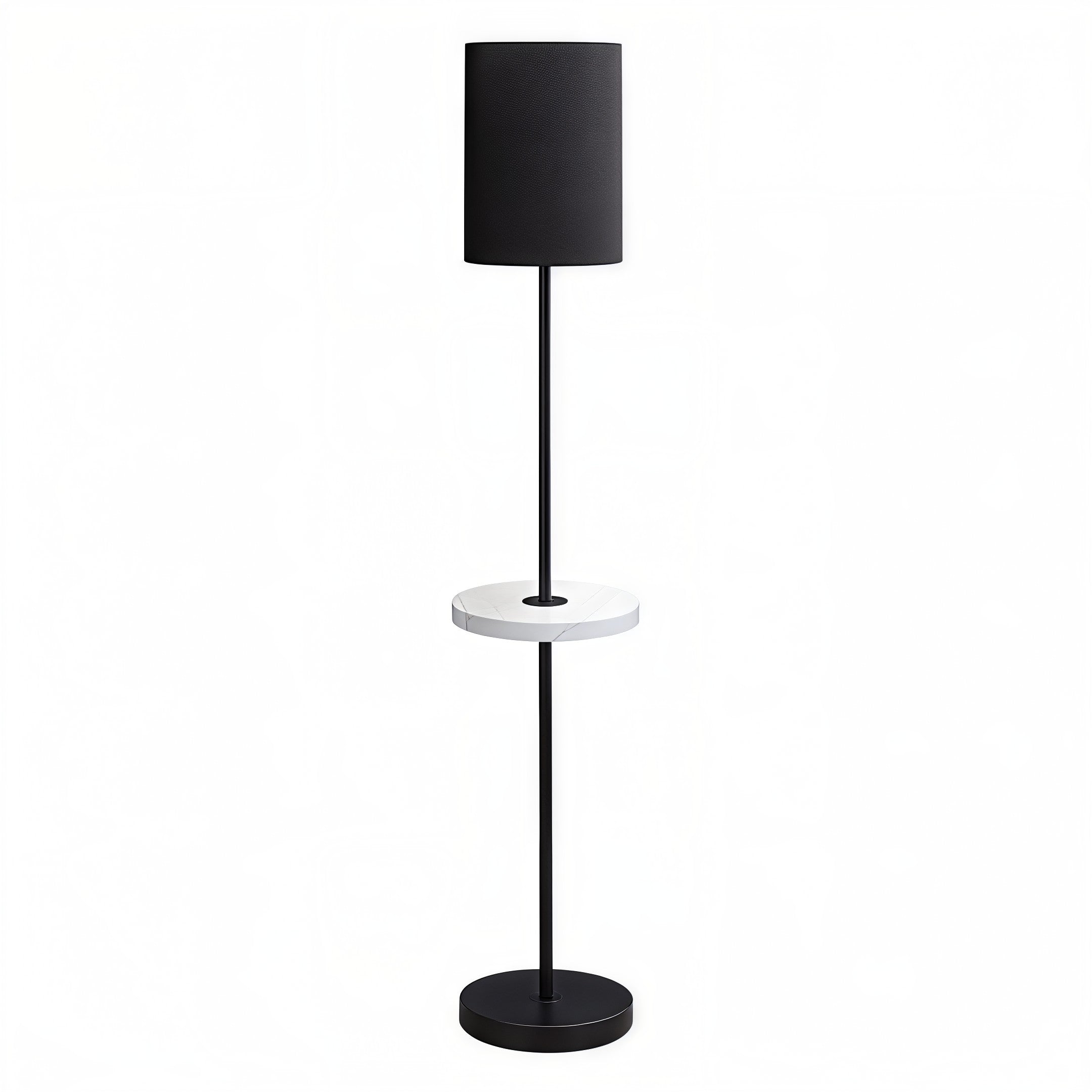 MODENA VAULT™ – FLOOR LAMP WITH MARBLE-LOOK SHELF & USB – I 9692