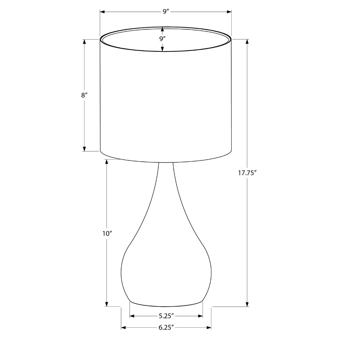 VIRELLE TEARDROP™ – CONTEMPORARY BLACK TABLE LAMP SET (2-PIECE) – I 9639