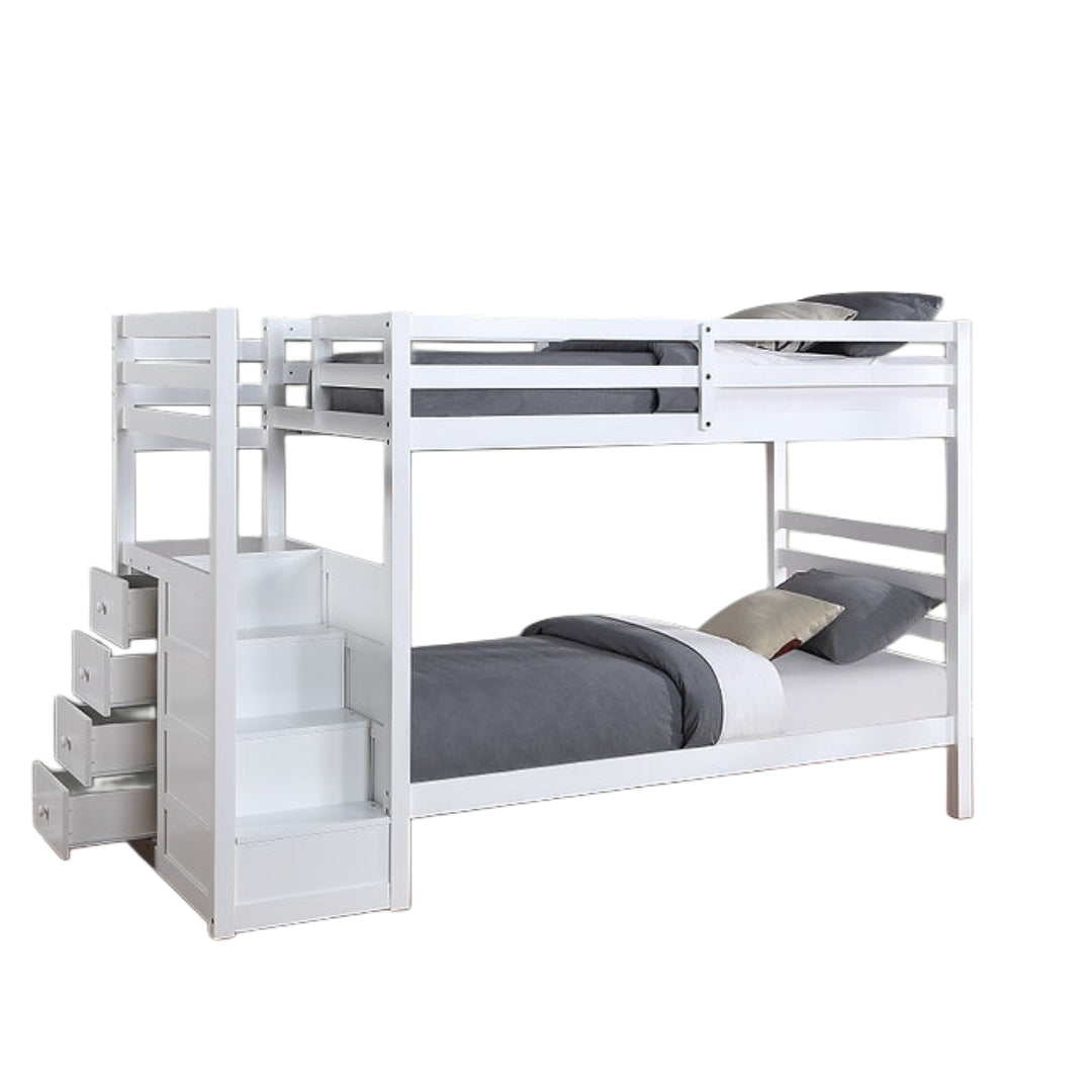 SNOWVALE™ – SINGLE OVER DOUBLE STAIRCASE BUNK BED – B-1892-EK