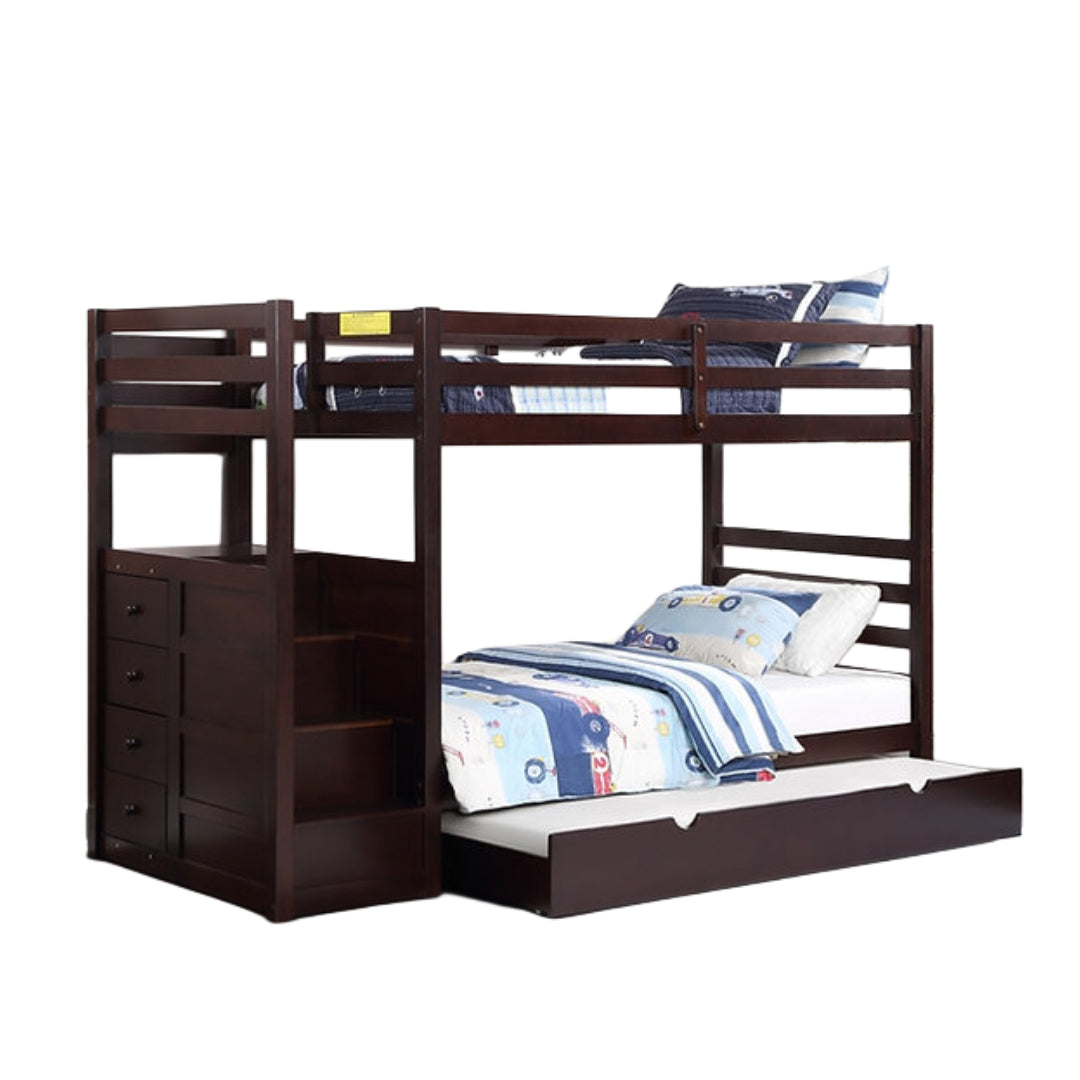 SUMMIT LANE™ – SINGLE OVER SINGLE STAIRCASE BUNK BED – B-1890
