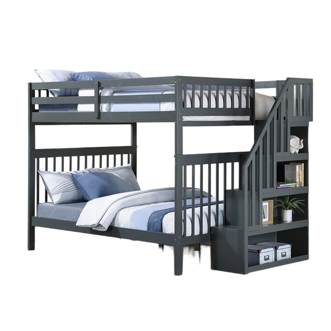 EVEREST MAX™ – DOUBLE OVER DOUBLE STAIRCASE BUNK BED – B-1855
