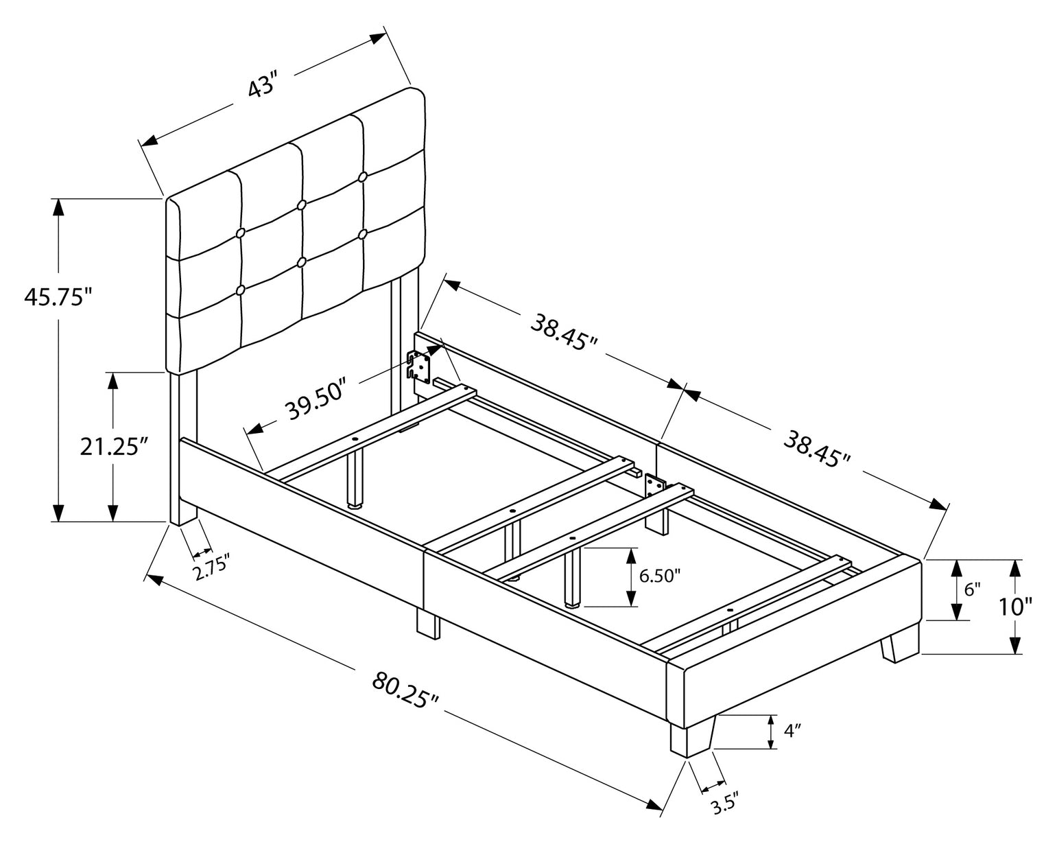 LYNX™ – UPHOLSTERED SINGLE BED – I-5801T