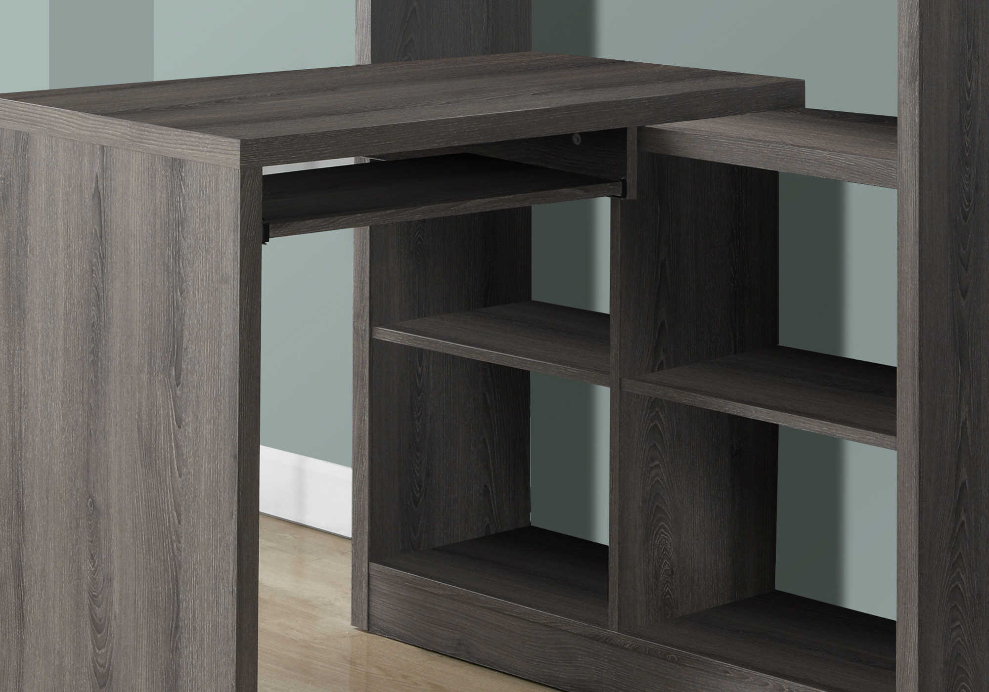 STRAVION™ – L-SHAPED CORNER COMPUTER DESK WITH BOOKCASE – I 7022