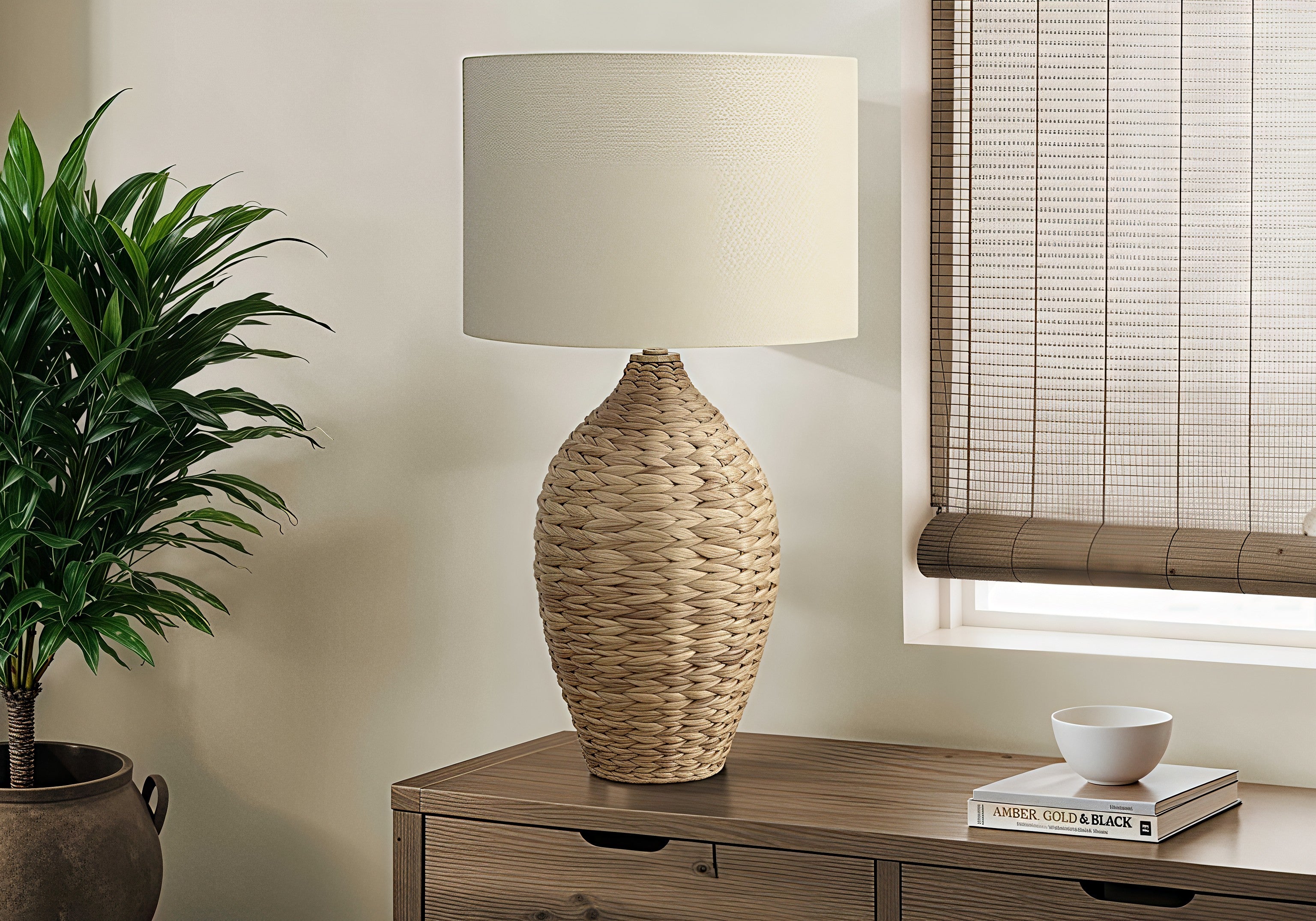 TERRA WEAVE™ – NATURAL RATTAN TABLE LAMP – I 9917