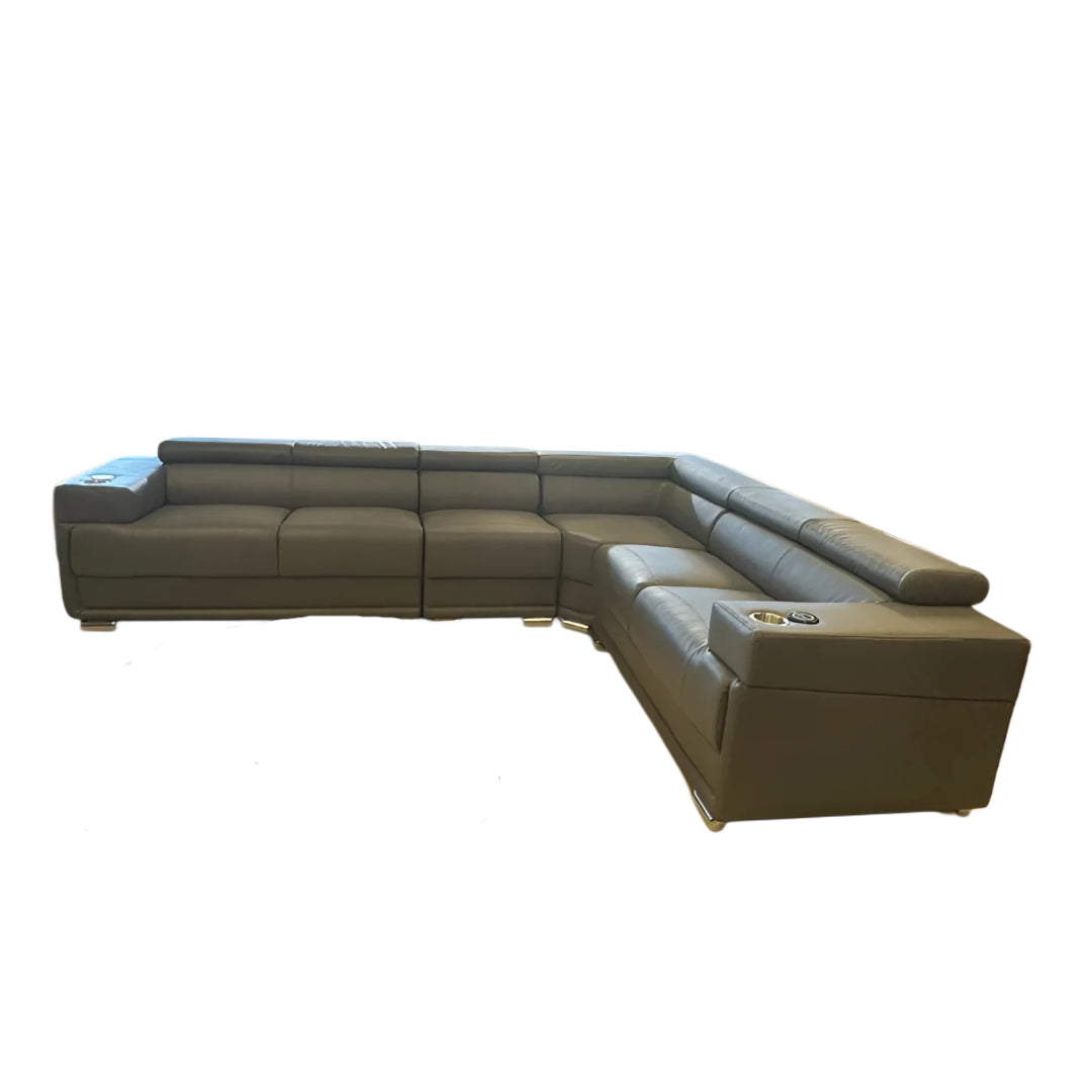 MetropolitanFlex™ Top‑Grain Leather Sectional – 6275