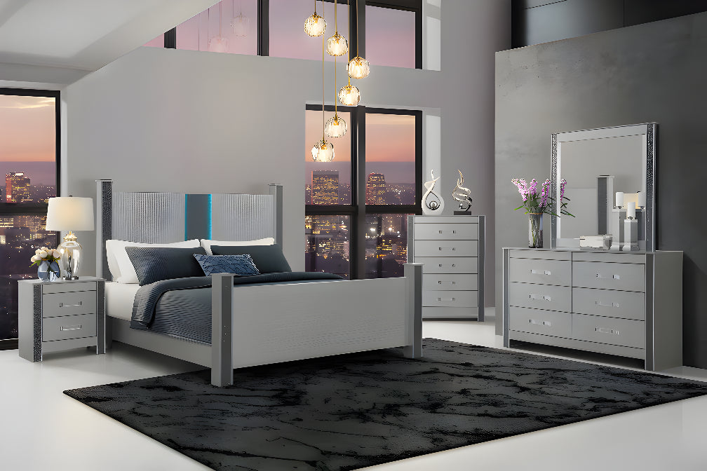LOGAN-SILVER™ – 6-PIECE BEDROOM SET