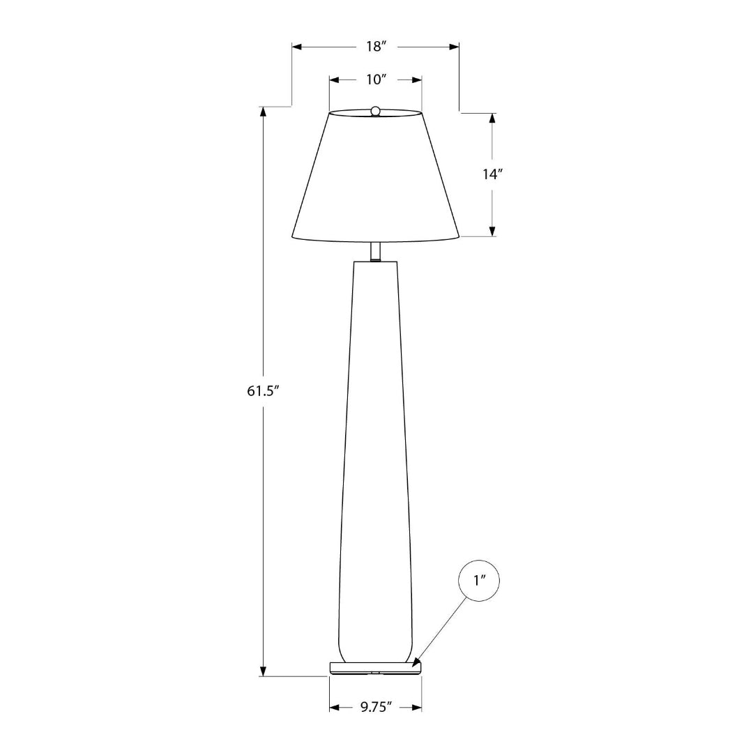 ALBÉRA™ – MODERN WHITE RESIN FLOOR LAMP – I 9684