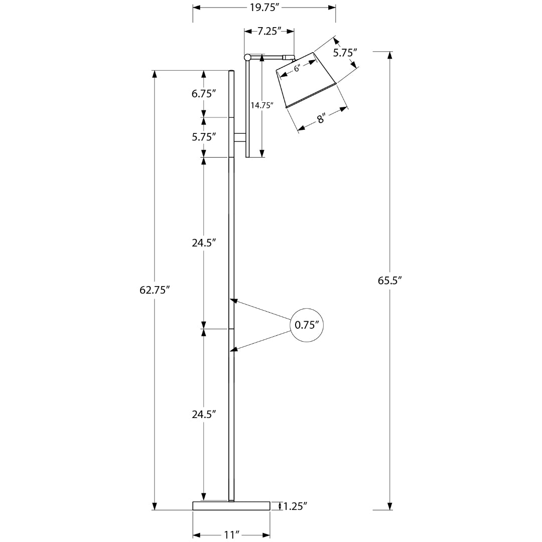 FERRO LUXE™ – ADJUSTABLE INDUSTRIAL FLOOR LAMP – I 9693