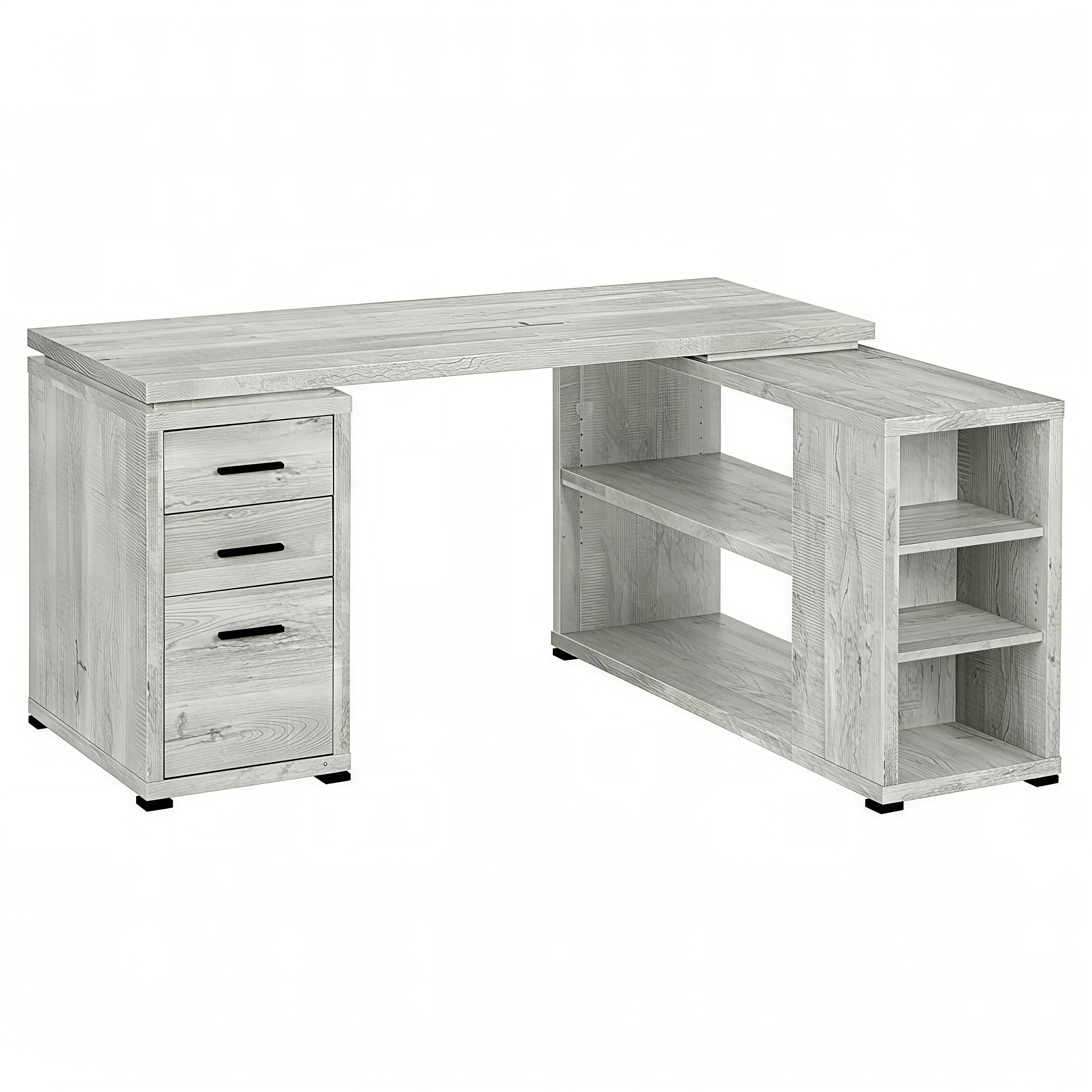 VANTEX CORNER™ – L-SHAPED RECLAIMED OFFICE DESK – I 7421